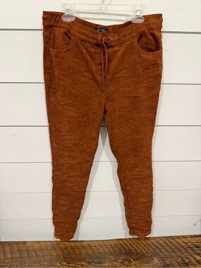 CHARLIE B Women's Rust Drawstring Jogger Pants